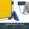 image:imageChildrens Factory Classroom Room Divider Room Divider Panel Glacier Gray  WaterResistant Vinyl Room Divider Panel Freestanding Privacy Screen for Daycare or Preschool Cantilever Feet IncludedYellow
