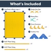 image:imageChildrens Factory Classroom Room Divider Room Divider Panel Glacier Gray  WaterResistant Vinyl Room Divider Panel Freestanding Privacy Screen for Daycare or Preschool Cantilever Feet IncludedYellow