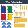 image:imageChildrens Factory Classroom Room Divider Room Divider Panel Rainbow 3  WaterResistant Vinyl Room Divider Panel Set Freestanding Privacy Screen for Daycare or Preschool Cantilever Feet IncludedRainbow