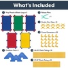 image:imageChildrens Factory Classroom Room Divider Room Divider Panel Rainbow 3  WaterResistant Vinyl Room Divider Panel Set Freestanding Privacy Screen for Daycare or Preschool Cantilever Feet IncludedRainbow
