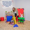 image:imageChildrens Factory Classroom Room Divider Room Divider Panel Woodland 5  WaterResistant Vinyl Room Divider Panel Set Freestanding Privacy Screen for Daycare or Preschool Cantilever Feet IncludedClear