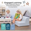 image:imageChildrens Factory Library Lounger Flexible Seating Classroom Furniture Comfy Kids Chairs GreenFern Single LoungerGlacier Gray