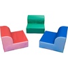 image:imageChildrens Factory Library Lounger Flexible Seating Classroom Furniture Comfy Kids Chairs GreenFern Single LoungerRedPink