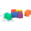 image:imageChildrens Factory Soft Touch Bowtie Seating Set6 Rainbow CF805010 Classroom or Preschool Kids Chairs Flexible Daycare or Nursery Toddler Seats