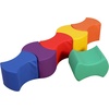 image:imageChildrens Factory Soft Touch Bowtie Seating Set6 Rainbow CF805010 Classroom or Preschool Kids Chairs Flexible Daycare or Nursery Toddler Seats