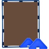 image:imageChildrens Factory Classroom Room Divider Room Divider Panel Glacier Gray  WaterResistant Vinyl Room Divider Panel Freestanding Privacy Screen for Daycare or Preschool Cantilever Feet IncludedWalnut