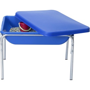 image:imageChildrens Factory 18 Small Sensory Table Sandbox with Lid Water Table for Kids Blue  Sandbox for Indoor or Outdoor Use RustResistant Sensory Bin for Classrooms Preschools and Daycares