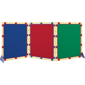 image:imageChildrens Factory Classroom Room Divider Room Divider Panel Elements 5  WaterResistant Vinyl Room Divider Panel Set Freestanding Privacy Screen for Daycare or Preschool Cantilever Feet IncludedRainbow