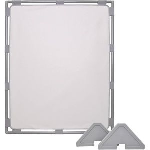 image:imageChildrens Factory Classroom Room Divider Room Divider Panel Glacier Gray  WaterResistant Vinyl Room Divider Panel Freestanding Privacy Screen for Daycare or Preschool Cantilever Feet IncludedGlacier Gray