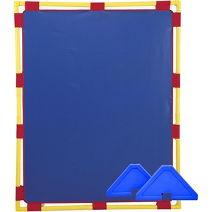 image:imageChildrens Factory Classroom Room Divider Room Divider Panel Glacier Gray  WaterResistant Vinyl Room Divider Panel Freestanding Privacy Screen for Daycare or Preschool Cantilever Feet IncludedBlue