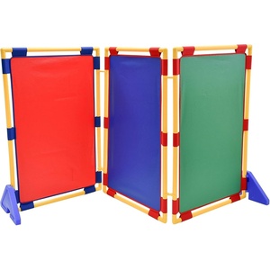 image:imageChildrens Factory Classroom Room Divider Room Divider Panel Rainbow 3  WaterResistant Vinyl Room Divider Panel Set Freestanding Privacy Screen for Daycare or Preschool Cantilever Feet IncludedRainbow