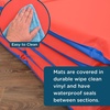 image:imageChildrens Factory 3 Section Toddler Nap Mats 2 inch Thick Toddler Sleeping Mats for Preschools and Daycares Easy to Clean Folding Nap Pad