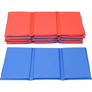 image:imageChildrens Factory 3 Section Toddler Nap Mats 2 inch Thick Toddler Sleeping Mats for Preschools and Daycares Easy to Clean Folding Nap Pad