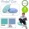 image:imageChildrens Factory Mini Round Poufs Flexible Classroom Seating Durable Floor Cushions with Handles Glacier Gray and Clay Set of 2Aqua and Sky Blue