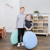 image:imageChildrens Factory Mini Round Poufs Flexible Classroom Seating Durable Floor Cushions with Handles Glacier Gray and Clay Set of 2Aqua and Sky Blue