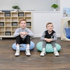 image:imageChildrens Factory Mini Round Poufs Flexible Classroom Seating Durable Floor Cushions with Handles Glacier Gray and Clay Set of 2Aqua and Sky Blue
