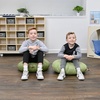 image:imageChildrens Factory Mini Round Poufs Flexible Classroom Seating Durable Floor Cushions with Handles Glacier Gray and Clay Set of 2Fern and Sage