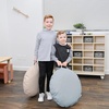 image:imageChildrens Factory Mini Round Poufs Flexible Classroom Seating Durable Floor Cushions with Handles Glacier Gray and Clay Set of 2Fog Blue and Sand