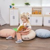 image:imageChildrens Factory Mini Round Poufs Flexible Classroom Seating Durable Floor Cushions with Handles Glacier Gray and Clay Set of 2Fog Blue and Sand