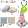image:imageChildrens Factory Mini Round Poufs Flexible Classroom Seating Durable Floor Cushions with Handles Glacier Gray and Clay Set of 2Fog Blue and Sand