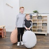 image:imageChildrens Factory Mini Round Poufs Flexible Classroom Seating Durable Floor Cushions with Handles Glacier Gray and Clay Set of 2Glacier Gray and Clay