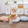 image:imageChildrens Factory Mini Round Poufs Flexible Classroom Seating Durable Floor Cushions with Handles Glacier Gray and Clay Set of 2Glacier Gray and Clay