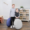 image:imageChildrens Factory Mini Round Poufs Flexible Classroom Seating Durable Floor Cushions with Handles Glacier Gray and Clay Set of 2Gray and Navy