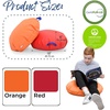 image:imageChildrens Factory Mini Round Poufs Flexible Classroom Seating Durable Floor Cushions with Handles Glacier Gray and Clay Set of 2Red and Orange