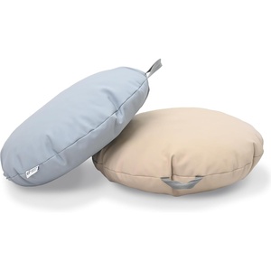 image:imageChildrens Factory Mini Round Poufs Flexible Classroom Seating Durable Floor Cushions with Handles Glacier Gray and Clay Set of 2Fog Blue and Sand