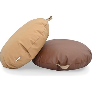 image:imageChildrens Factory Mini Round Poufs Flexible Classroom Seating Durable Floor Cushions with Handles Glacier Gray and Clay Set of 2Walnut and Almond