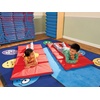 image:imageChildrens Factory Nap Mats 1 inch Thick Toddler Sleeping Mats for Preschools and Daycares Comfortable and Soft 4 Section Folding Nap PadBlue