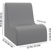 image:imageChildrens Factory Toddler Chair and Toddler Couch Set Small Deep WaterGrey
