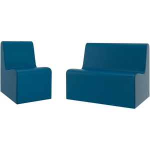 image:imageChildrens Factory Kids Chair and Kids Couch Set Large SageDeep Water