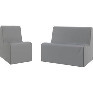 image:imageChildrens Factory Kids Chair and Kids Couch Set Large SageGrey