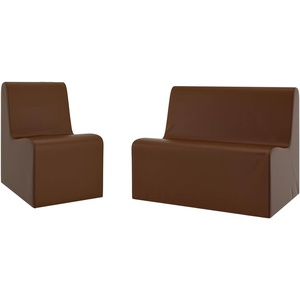image:imageChildrens Factory Kids Chair and Kids Couch Set Large SageWalnut