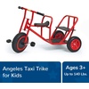 image:imageCLASSICRIDER Toddler Trike Kids Tricycle for Riders Ages 3 and up Preschool Daycare Playground Kids Tricycles Rubber Tires RedBlack 12 Tandem Taxi