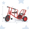 image:imageCLASSICRIDER Toddler Trike Kids Tricycle for Riders Ages 3 and up Preschool Daycare Playground Kids Tricycles Rubber Tires RedBlack 12 Tandem Taxi