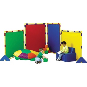 image:imageChildrens Factory Big Screen PlayPanel Set Kids Room Divider Classroom Privacy Screen Set of 4 RainbowRainbow